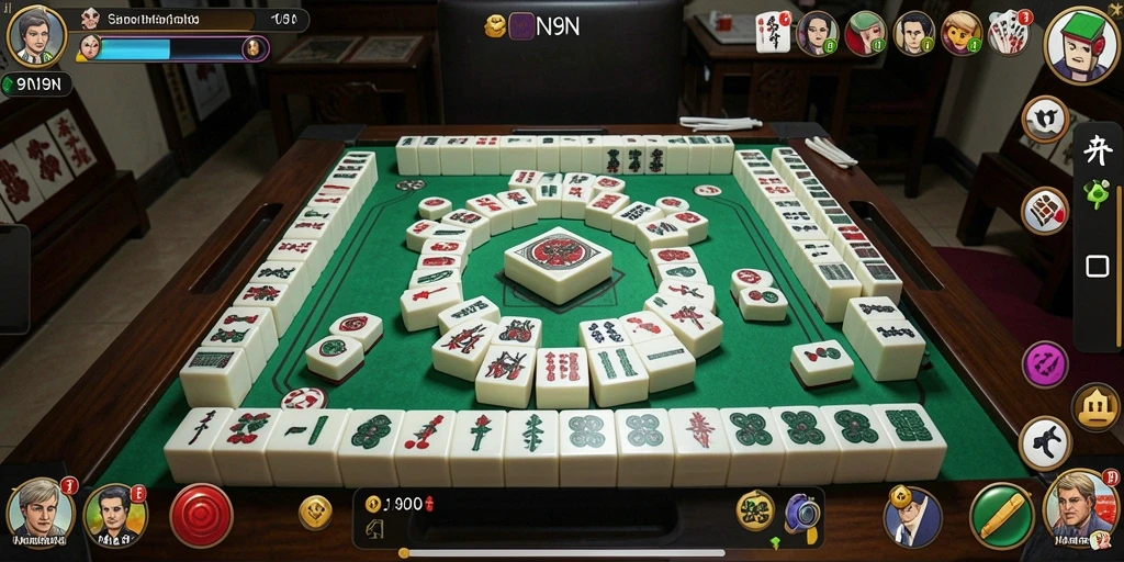 Screenshot utama menunjukkan gameplay Mahjong yang menarik dan menantang.