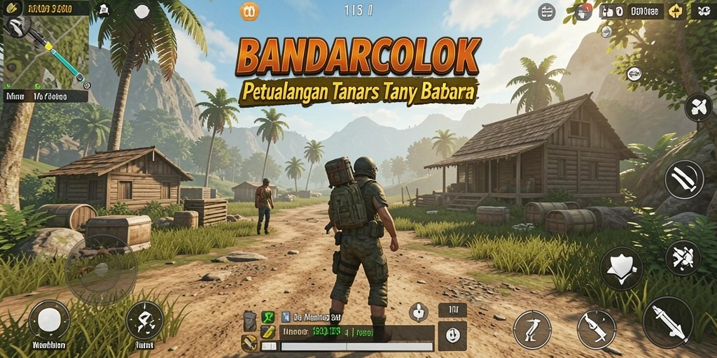Screenshot gameplay BANDARCOLOK menunjukkan petualangan seru di dunia terbuka.