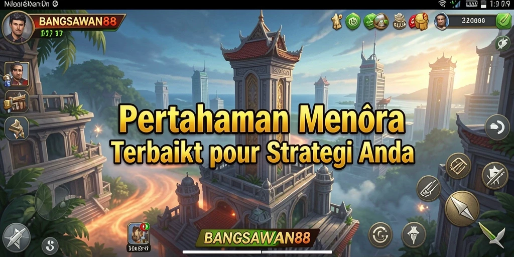 Screenshot BANGSAWAN88 menunjukkan serangan pertahanan yang strategis.
