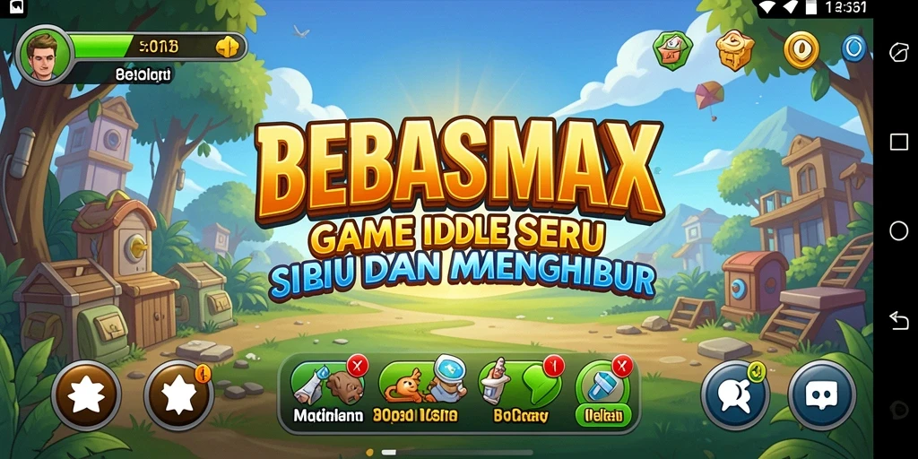 Tampilan gameplay BEBASMAX yang menyenangkan dan menawan.