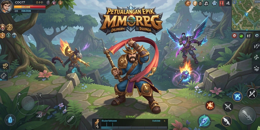 Tampilan gameplay epik dalam COO77 dengan grafis menakjubkan.