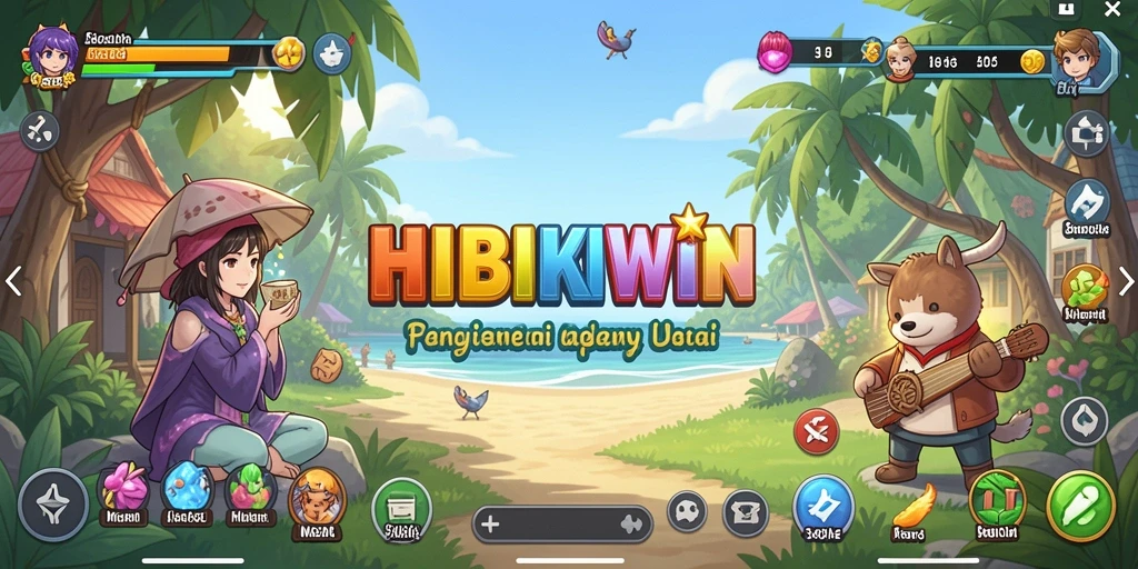 Tampilan menarik dari gameplay HIBIKIWIN yang mengasyikkan.