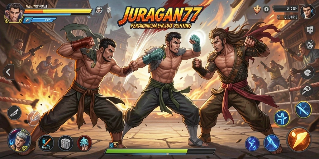 Gameplay seru dalam JURAGAN77 dengan pertarungan yang intens.