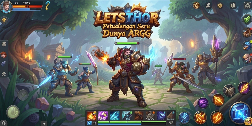 Tampilan gameplay menegangkan dalam LETSTHOR yang penuh aksi.