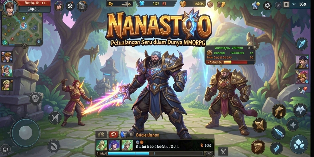 Tampilan gameplay menarik dari NANASTOTO dengan pertarungan seru.