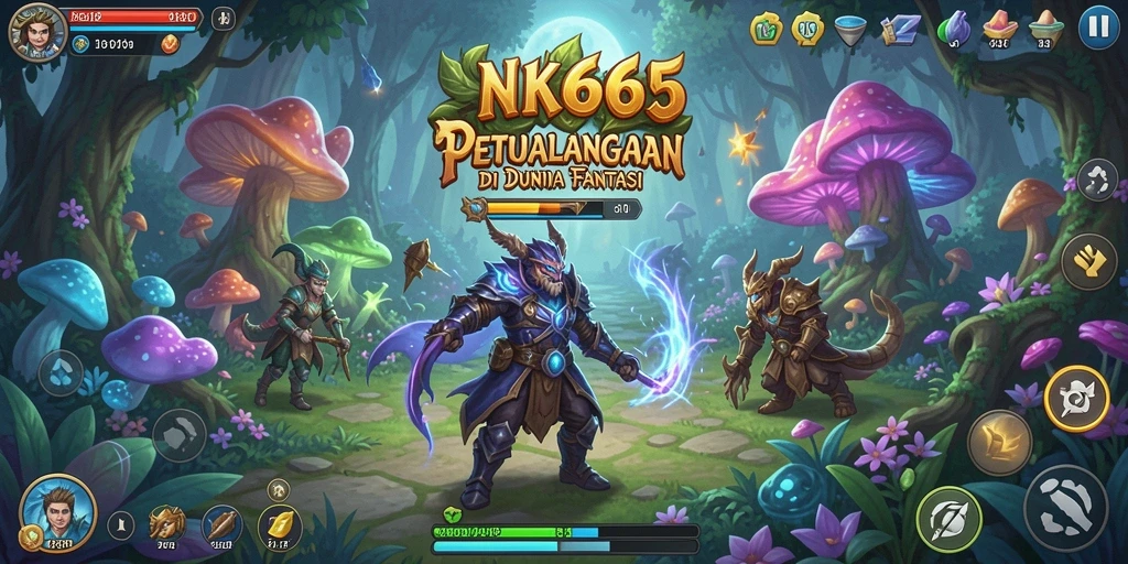 Screenshot menunjukkan gameplay NK666 dengan aksi petualangan yang mendebarkan.