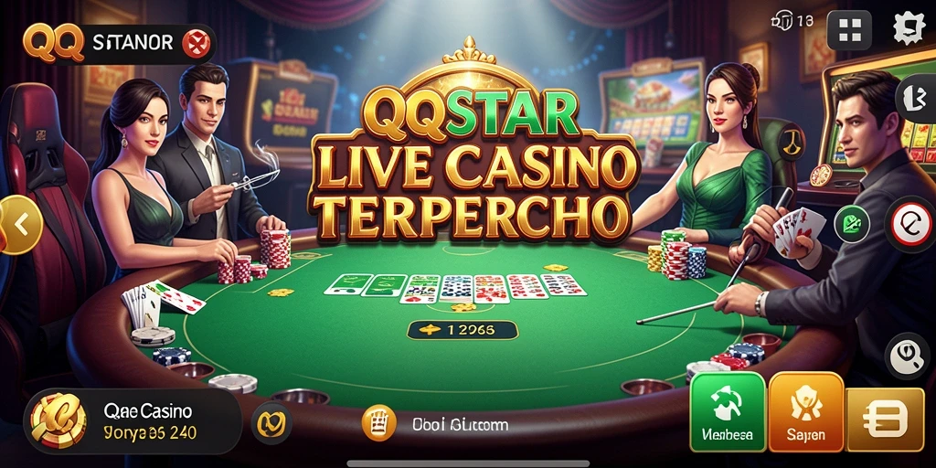 Tampilan seru gameplay Live Casino di QQSTAR yang mendebarkan.