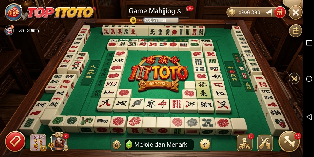 Gameplay Mahjong yang seru dan menantang.