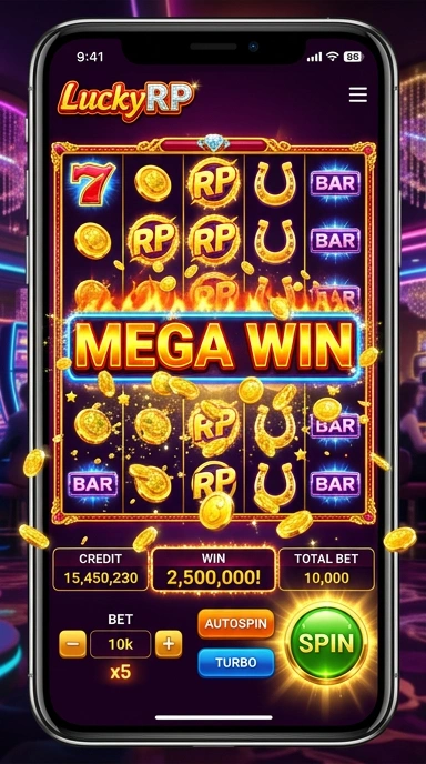 Screenshot dari proses pengunduhan aplikasi di luckyrp.